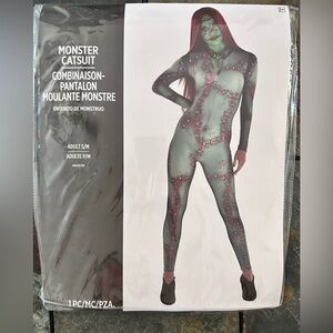 Zombie Monster Catsuit Costume Size S/M